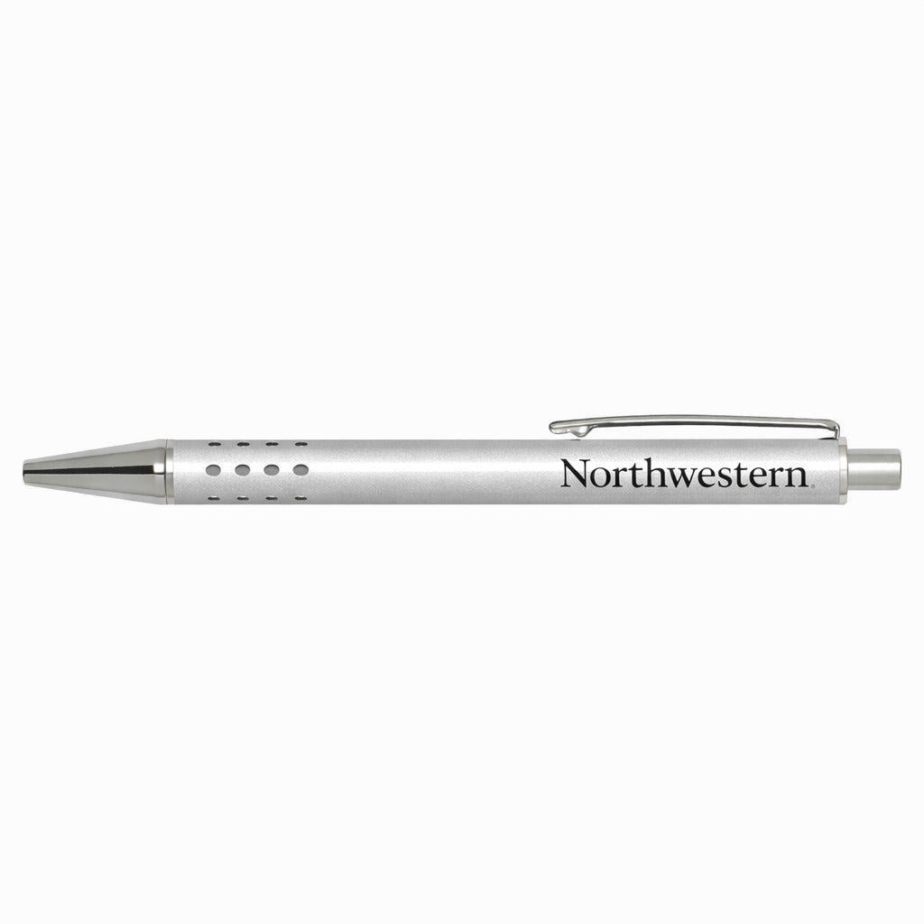 Northwestern University Wildcats Laser Engraved Silver Challenger Ballpoint Pen