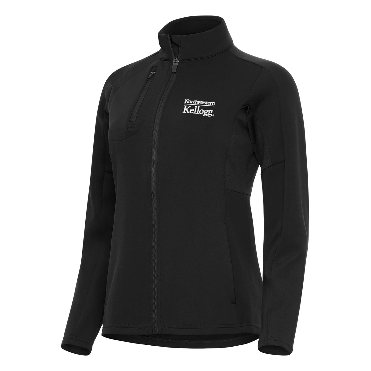 Northwestern I Kellogg Women's Antigua Generation Full Zip Jacket in Black-2