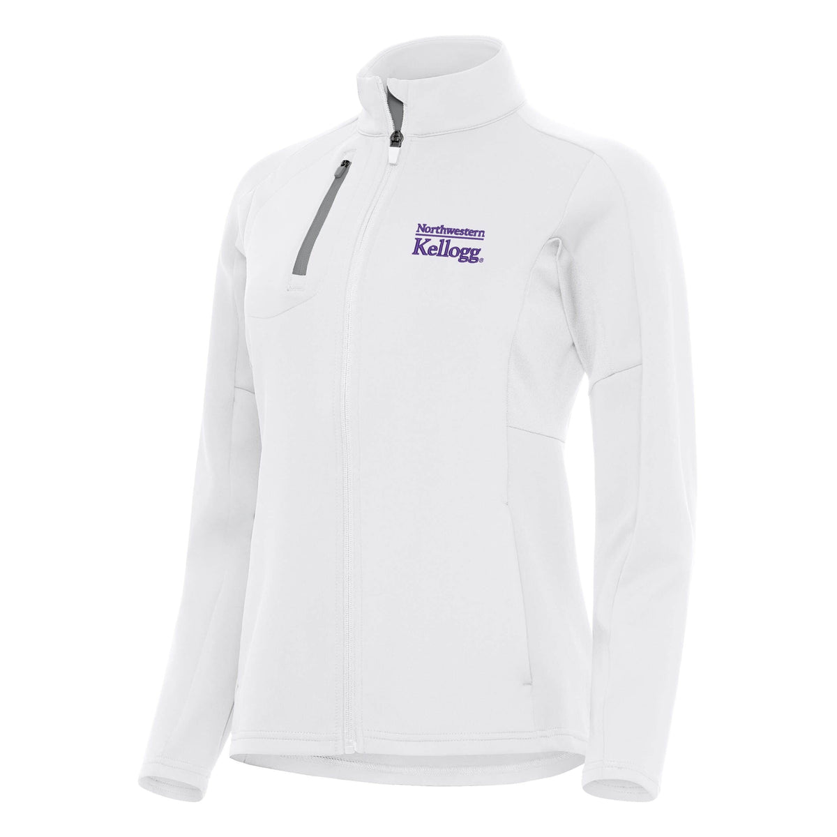 Northwestern I Kellogg Women's Antigua Generation Full Zip Jacket in White-2