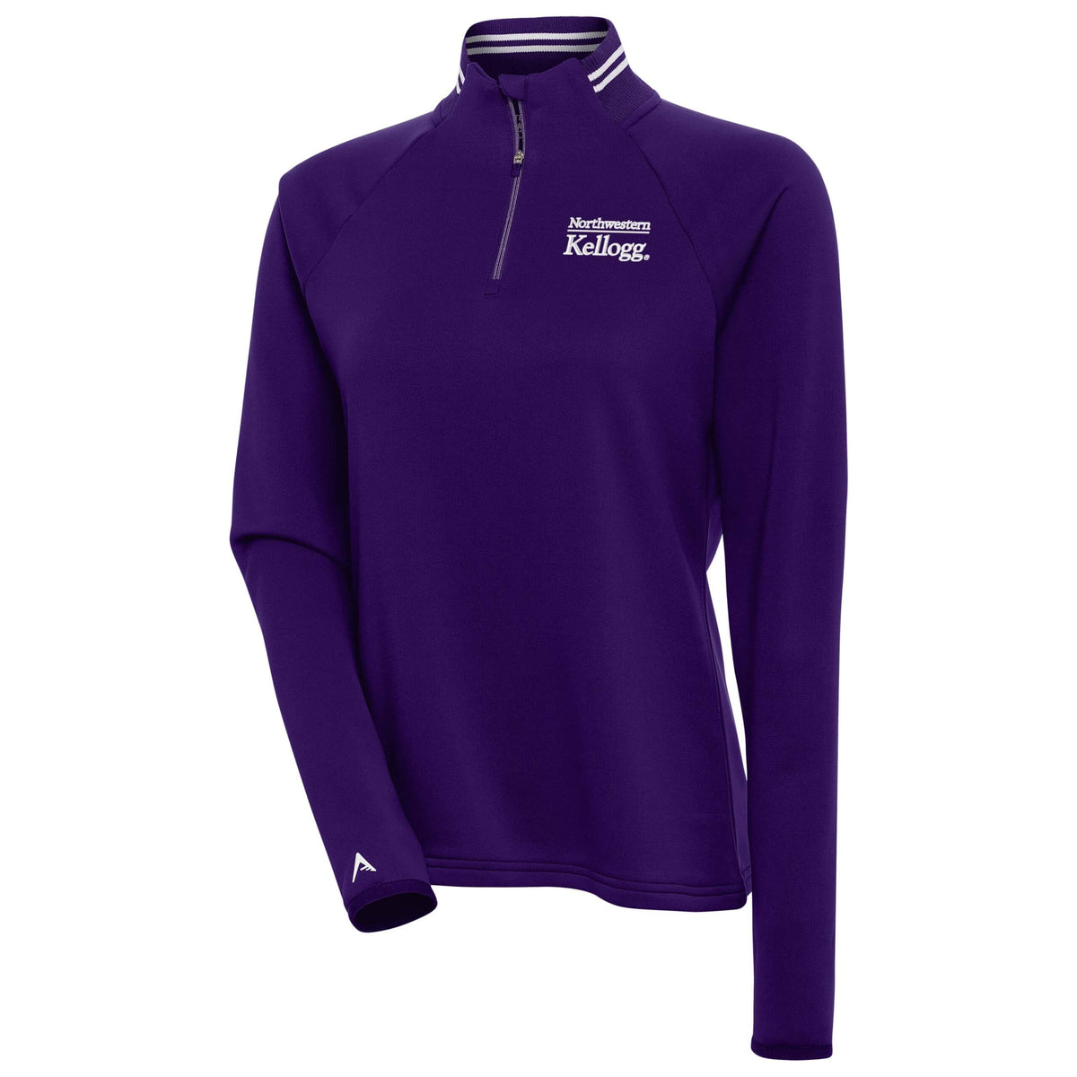 Northwestern I Kellogg Women's Antigua Milo Purple 1/4 Zip Pullover