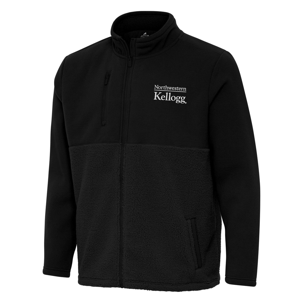 Northwestern I Kellogg Antigua Men's Daily Fused Black Jacket-2