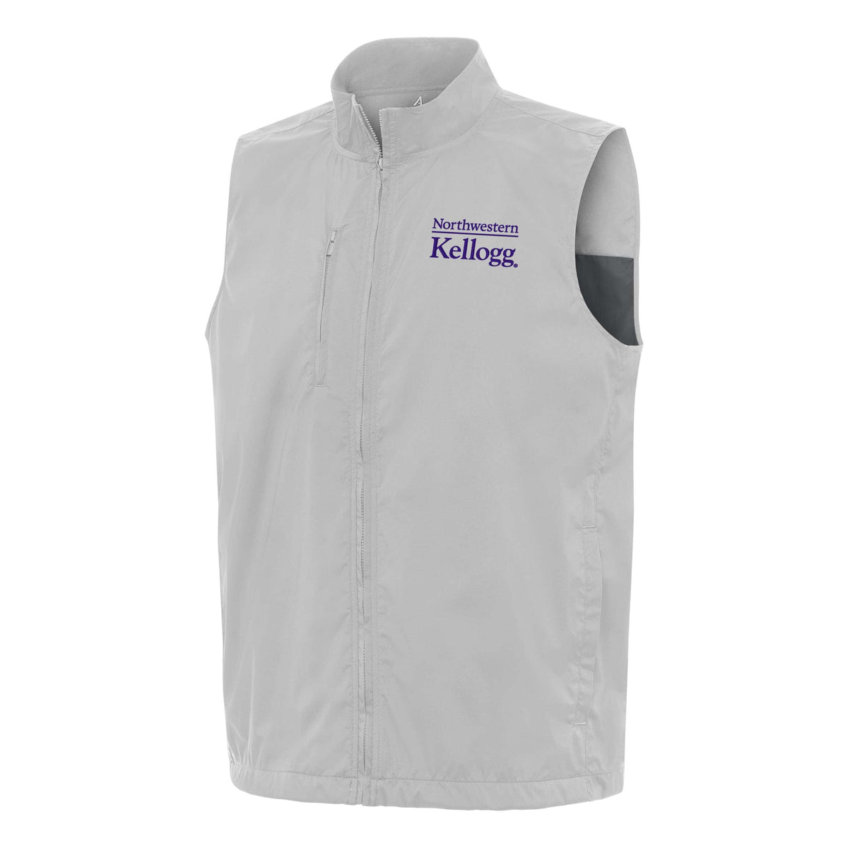Northwestern I Kellogg Antigua Men's Stone Brisk FZ Vest