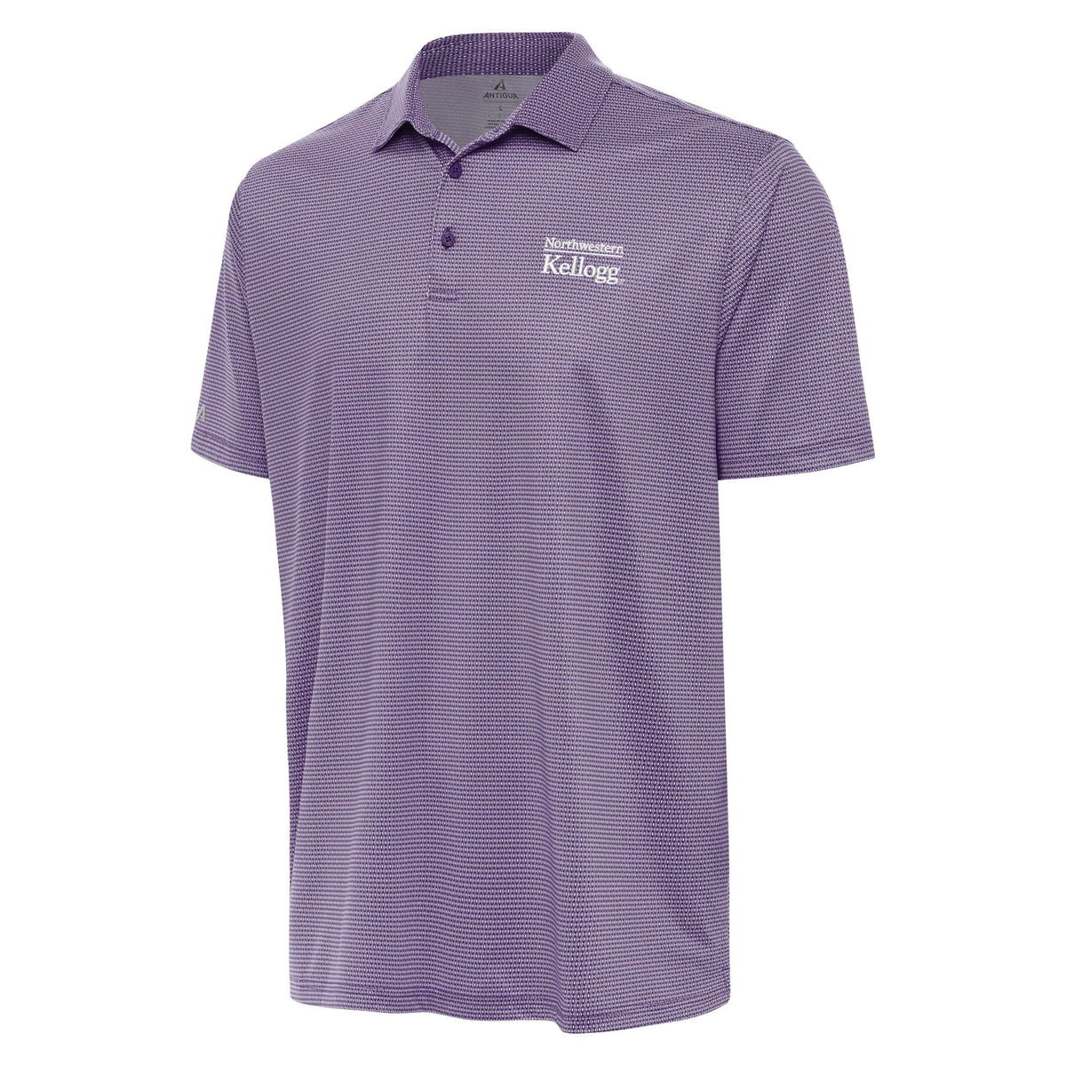 Northwestern I Kellogg Antigua Men's Rings Purple/White Polo Shirt-2