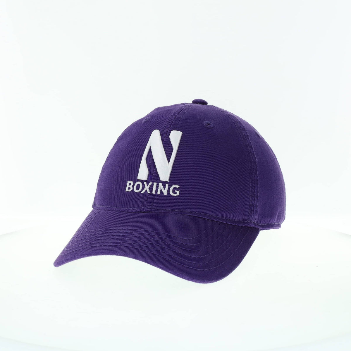 Northwestern University Wildcats Unconstructed Purple Cotton Twill Hat with N & Boxing Design