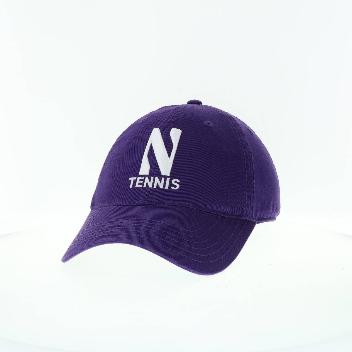 Northwestern University Wildcats Unconstructed Purple Cotton Twill Hat with N & Tennis Design