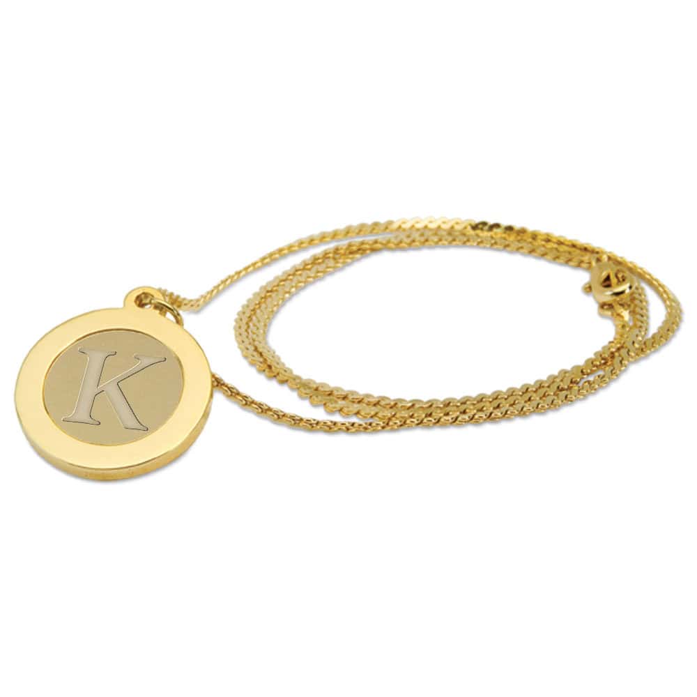 Northwestern | Kellogg Gold Plated Plated Pendant Necklace with K Design
