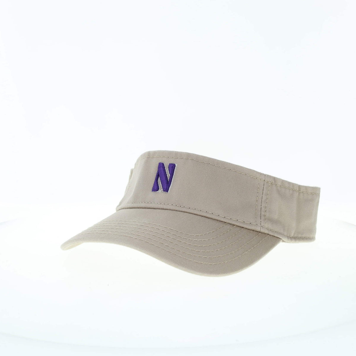 Northwestern University Wildcats Khaki Visor with Stylized N Design