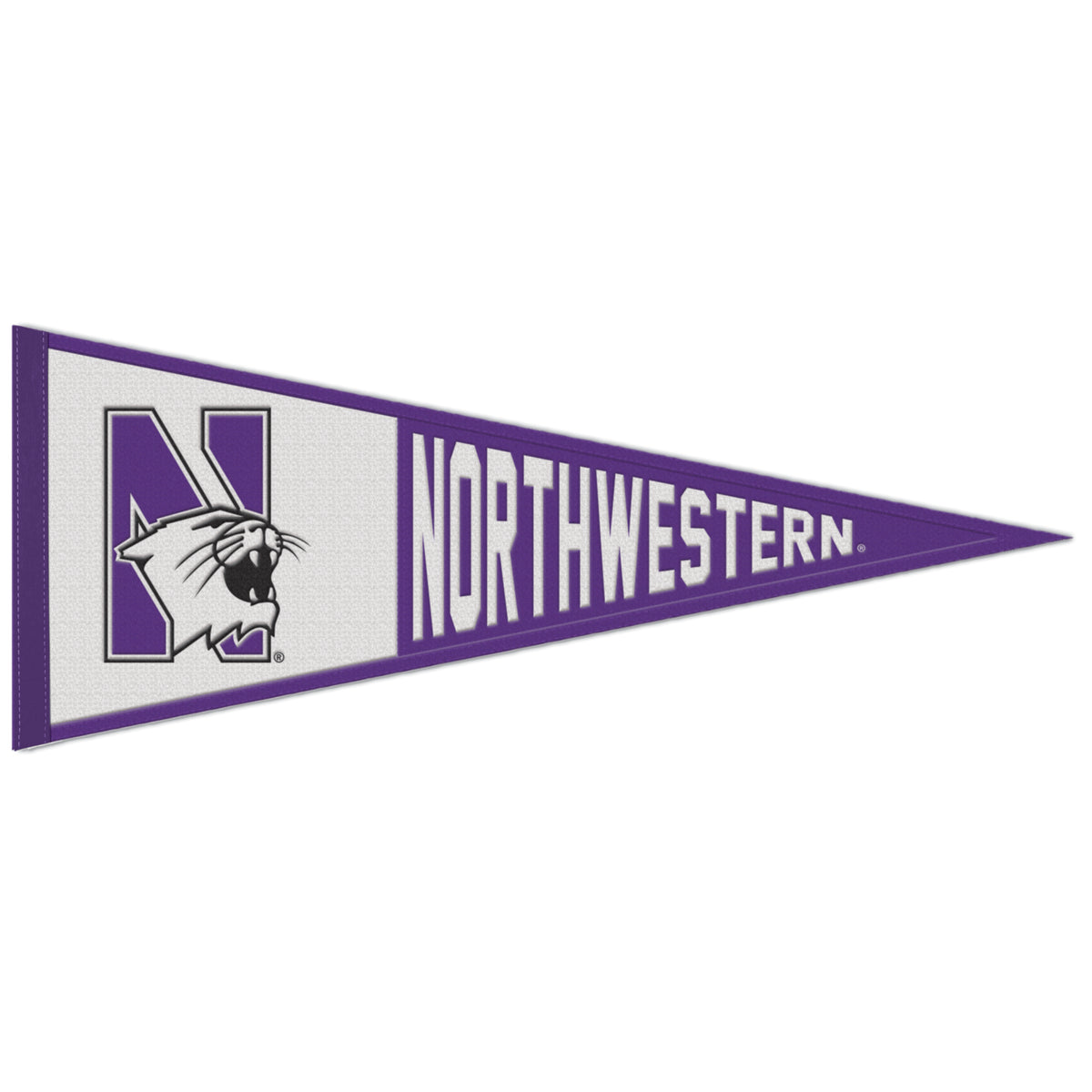 Northwestern University Wildcats Premium Applique Wool Pennant 13" x 32"