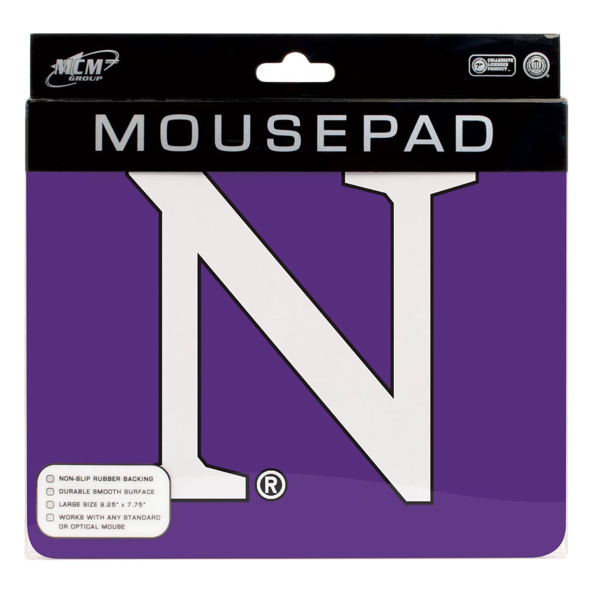 Northwestern University Wildcats ColorMax Mouse Pad with Academic Stylized N Design