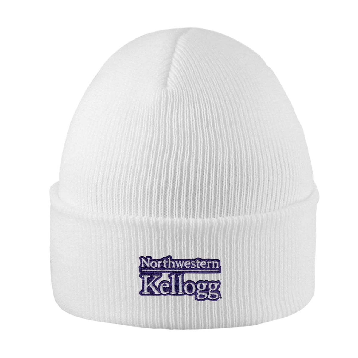 Northwestern I Kellogg North Pole White Knit Cuff Hat