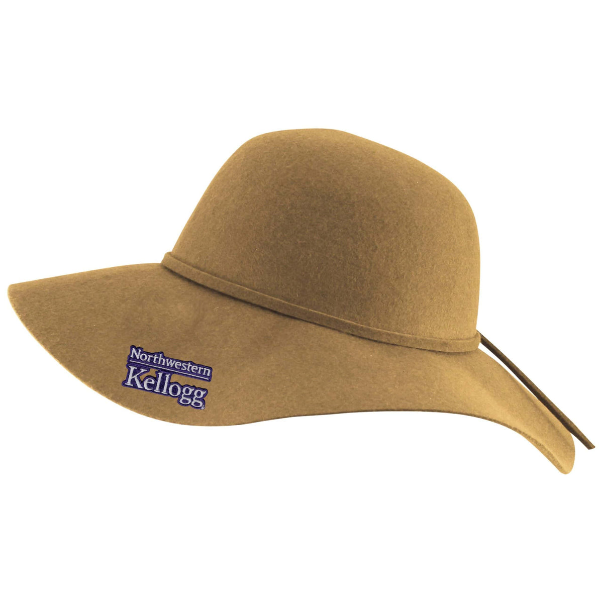 Northwestern I Kellogg Goldie Tan Floppy Wool Felt Brim Hat