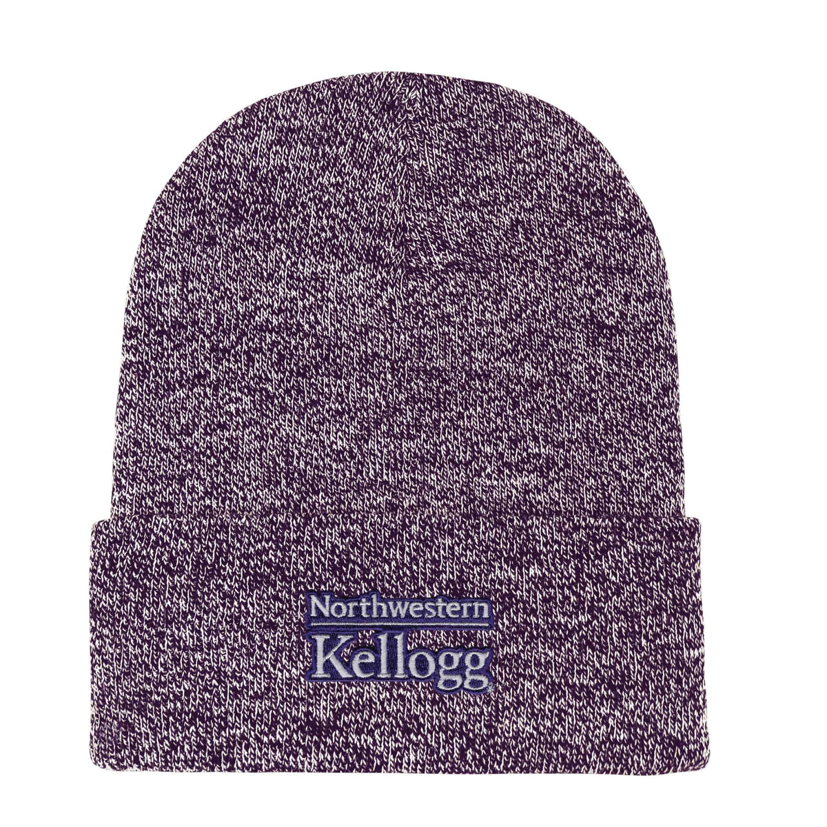 Northwestern I Kellogg Bueller Marled Purple Knit Cuff Hat