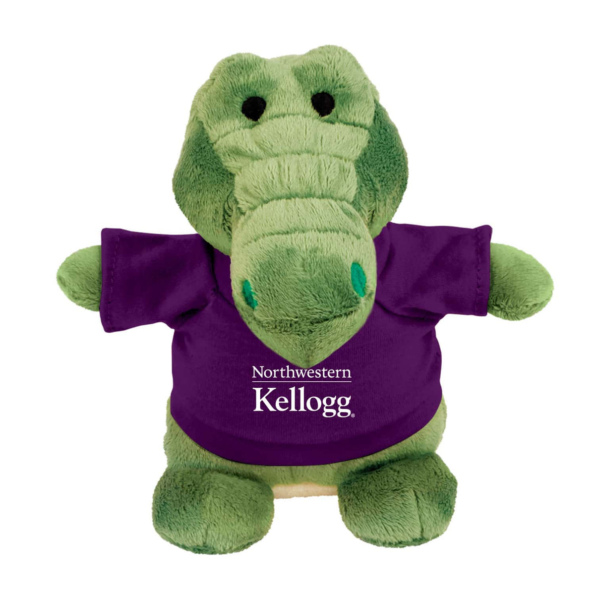 Northwestern I Kellogg Bean Bag Buddies Gator Wearing Purple "Northwestern I Kellogg" Tee Shirt