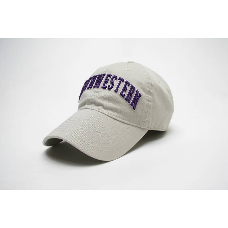 Northwestern Wildcats Legacy Unconstructed Adjustable Almond Cream Hat with Arched Northwestern Design