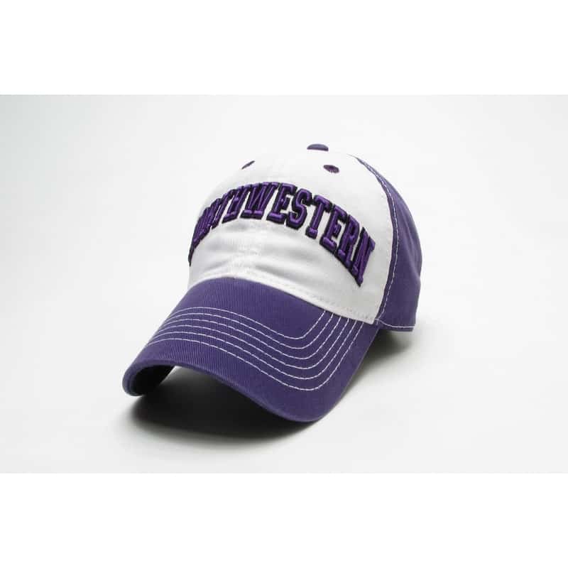 Northwestern Wildcats Legacy Unconstructed Adjustable Purple/White Freshman Hat with Arched Northwestern Design