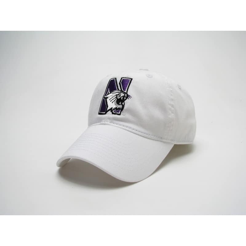Northwestern Wildcats Legacy Unconstructed Adjustable White Hat with N-Cat Design