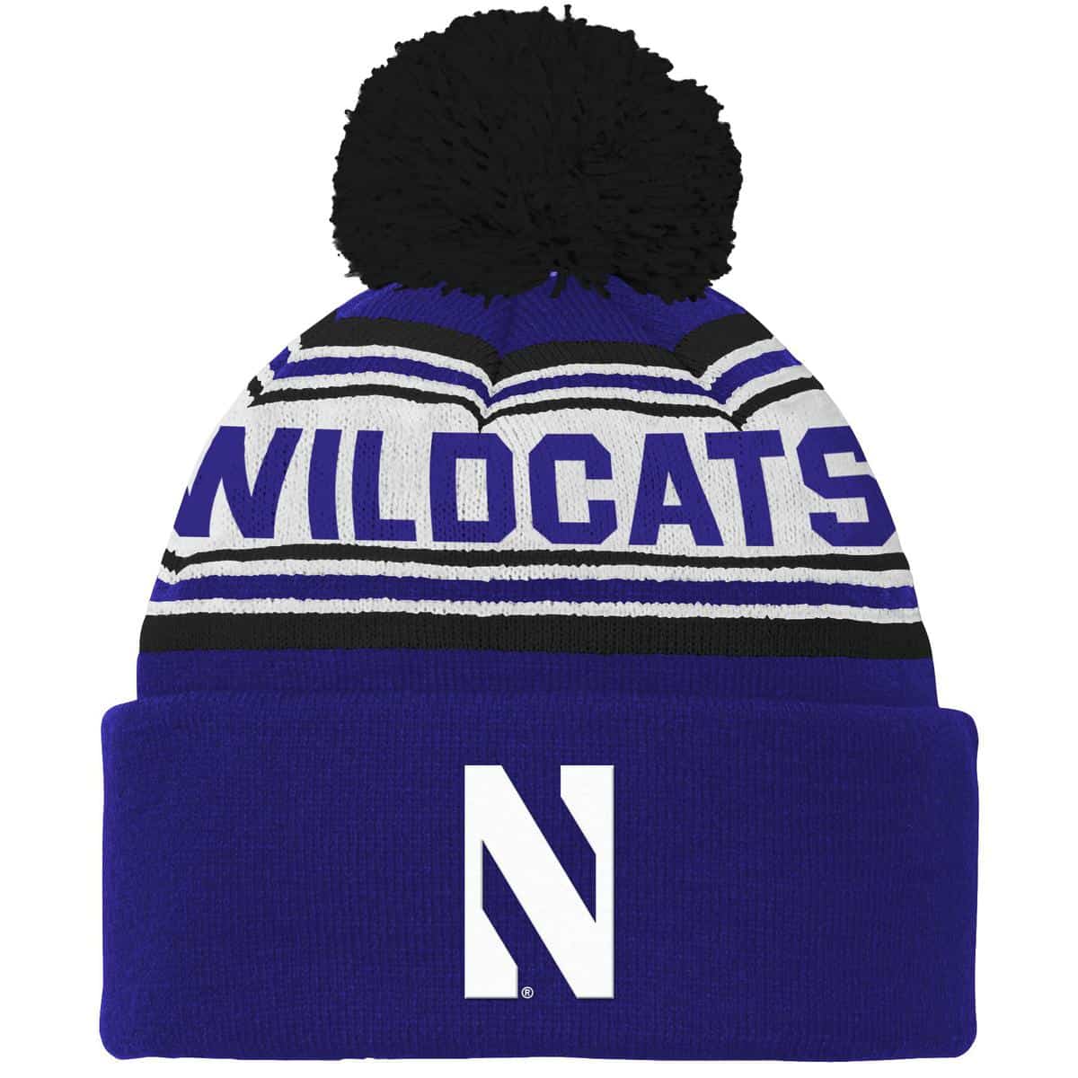 Northwestern University Wildcats Knit Cap with Pom