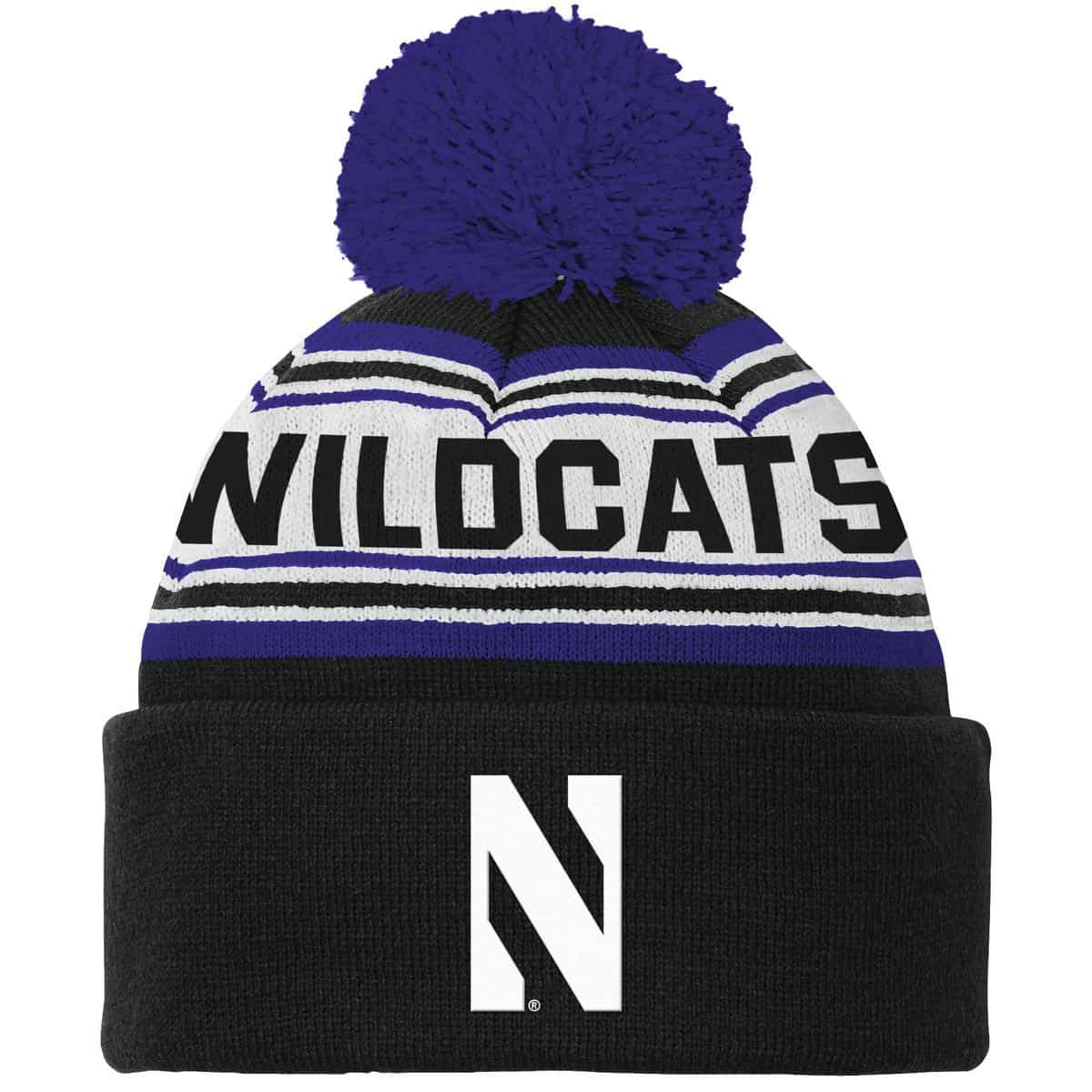 Northwestern University Wildcats Knit Cap with Pom