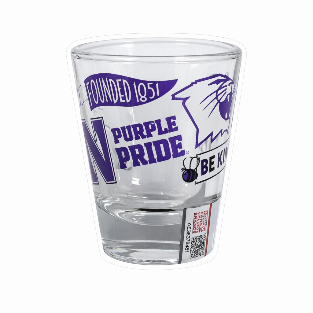 Northwestern University Wildcats 1.5 oz. Clear Collector Shot Glass with Native Design5