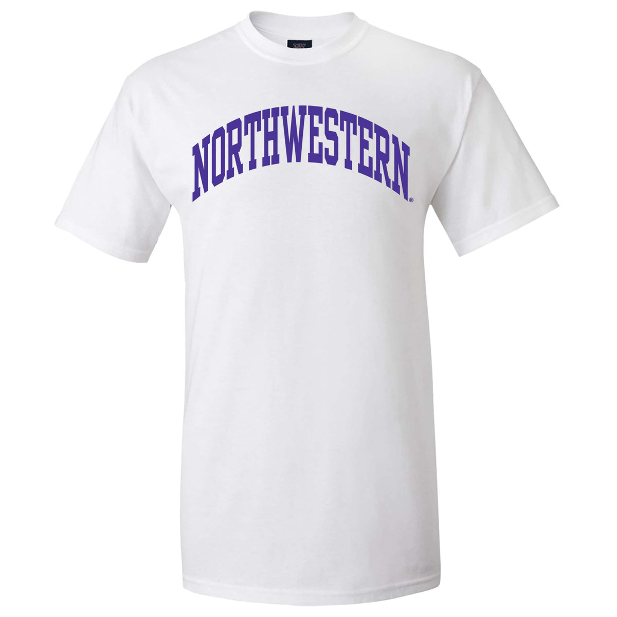 Northwestern University Wildcats Men's MV White Classic Tee with One Color Arch Design
