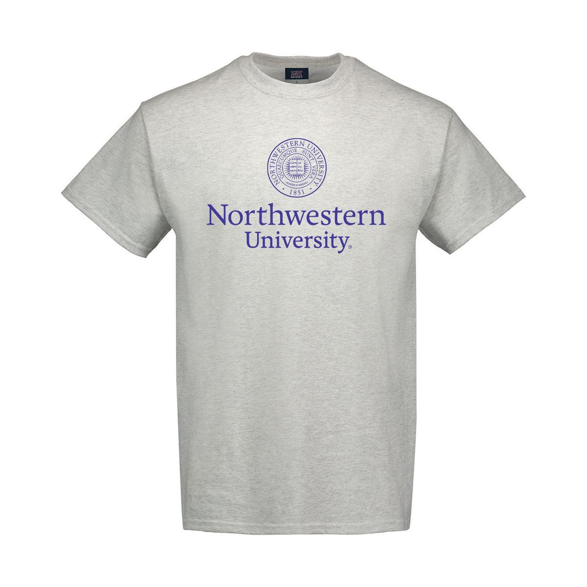 Northwestern University Wildcats Men's MV Marble Heather Classic Tee with Seal Design