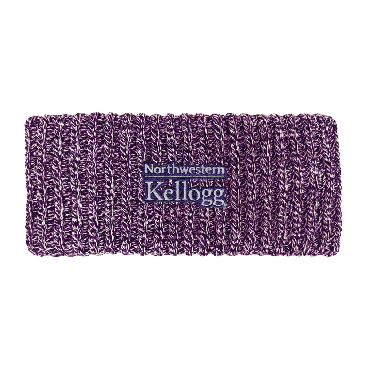 Northwestern I Kellogg Sloane Purple Marled Yarn Ribbed Ear Band