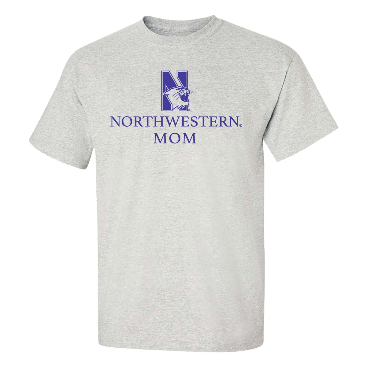 Northwestern University Wildcats Men's MV Marble Heather Classic Tee with Northwestern Mom & N-Cat Design