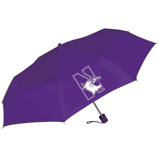 Northwestern University Wildcats 42" Purple Super Pocket Mini Folding Umbrella -3