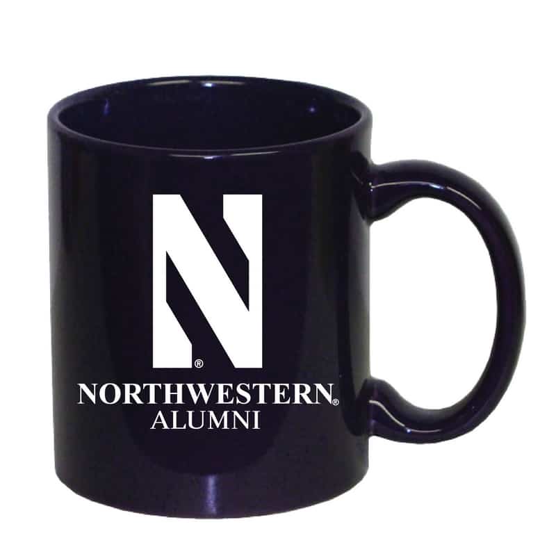 Northwestern University Wildcats 11 oz. Purple Ceramic Coffee Mug with Stylized N Alumni Design