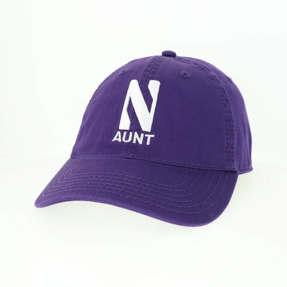 Northwestern University Wildcats Unconstructed Purple Cotton Twill Hat with N & Aunt Design