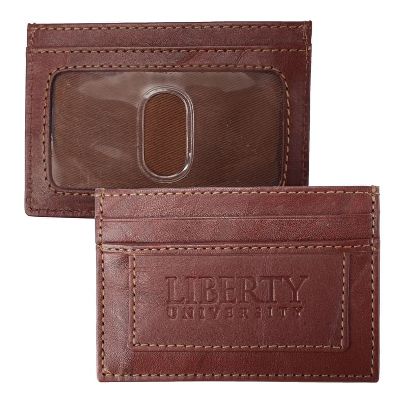 Northwestern University Wildcats Chestnut Brown Sierra Genuine Leather Card Holder