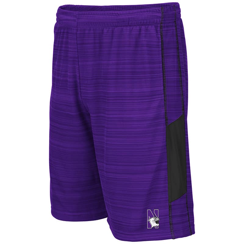 Northwestern University Wildcats Men's Colosseum Purple/Black Wewak Short with N-Cat Design