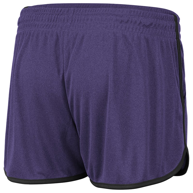 Northwestern University Wildcats Colosseum Ladies Purple/Black Womens Toulon Short with N-Cat Design-Back