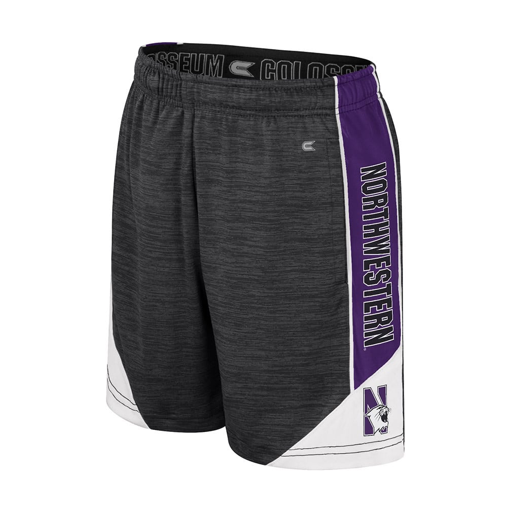 Northwestern University Wildcats Colosseum Youth Rylos Black Shorts
