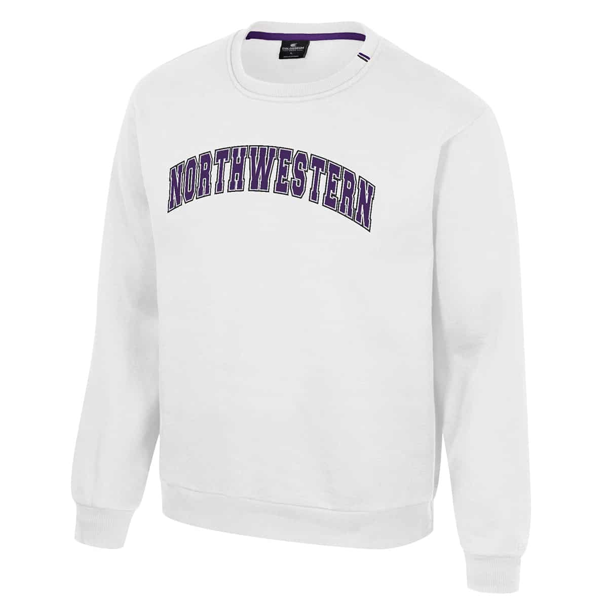 Northwestern University Wildcats Colosseum Men's White I'll Be Back Crew