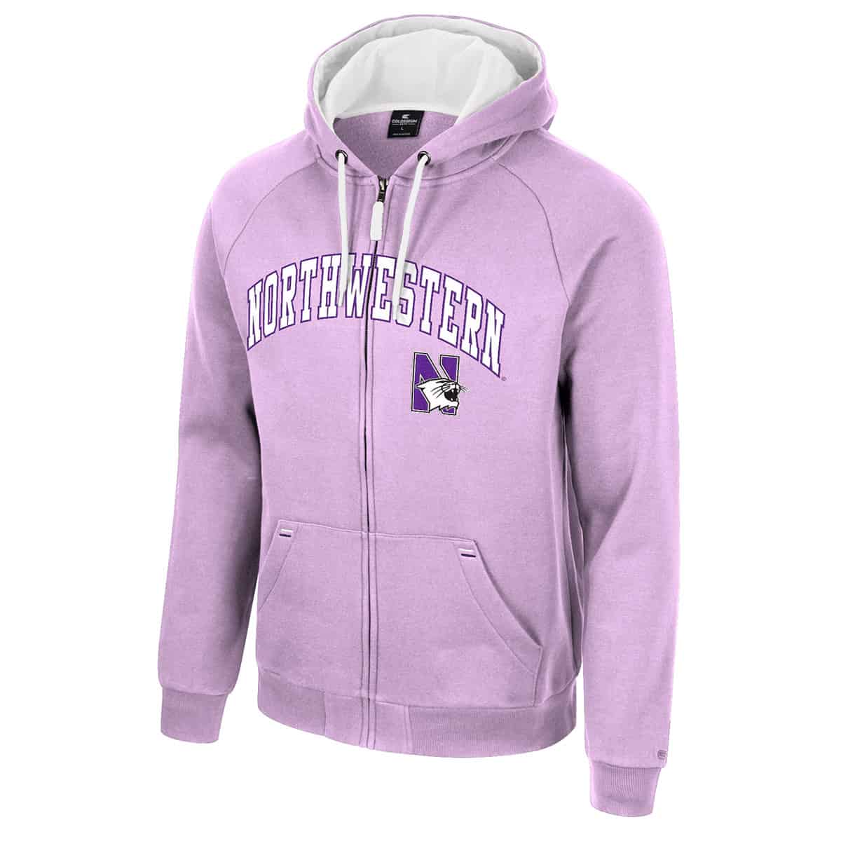 Northwestern University Wildcats Colosseum Unisex Light Lilac I'll Be Back Full Zip Hoodie