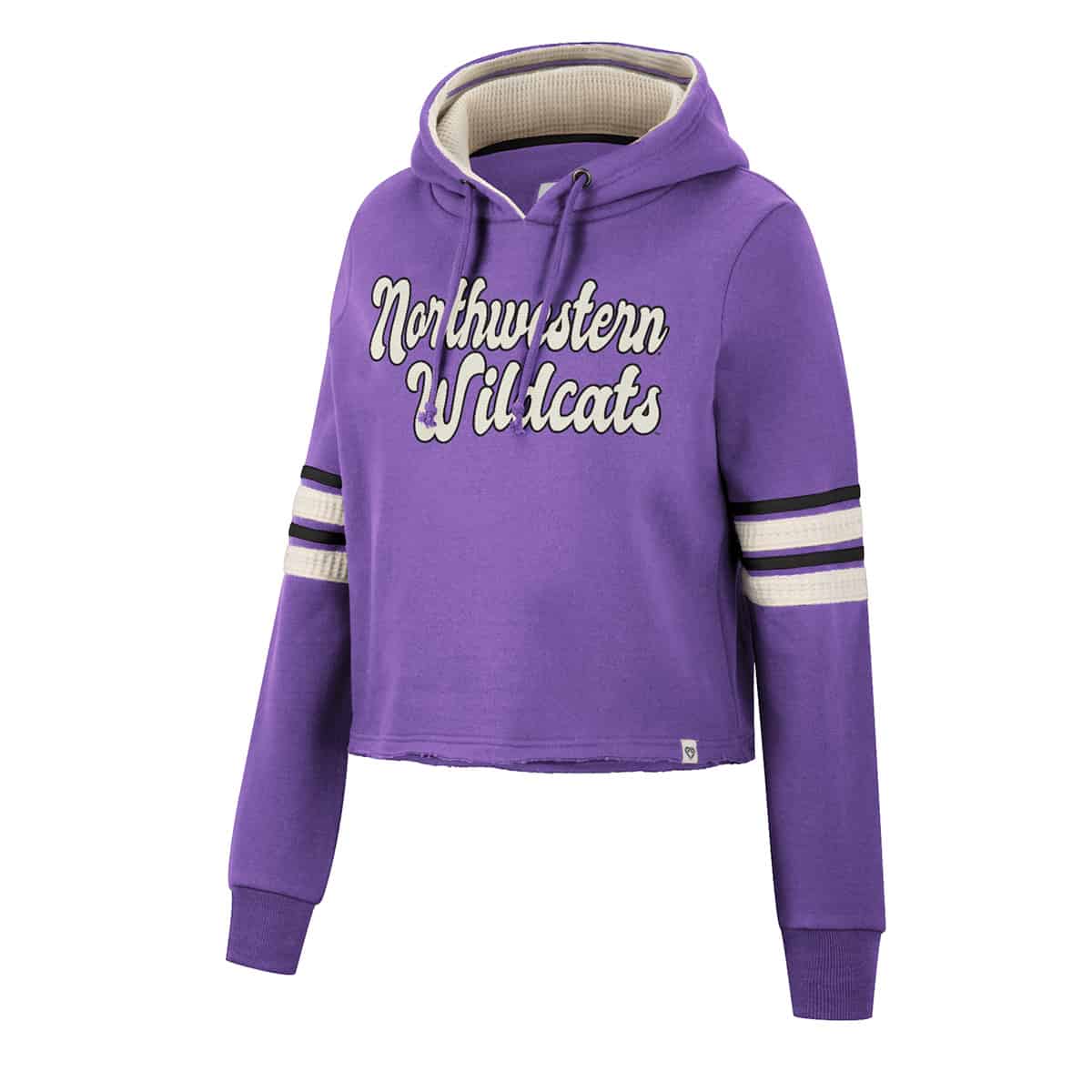 Northwestern University Wildcats Colosseum Ladies Fashion Industry Cropped Hoodie