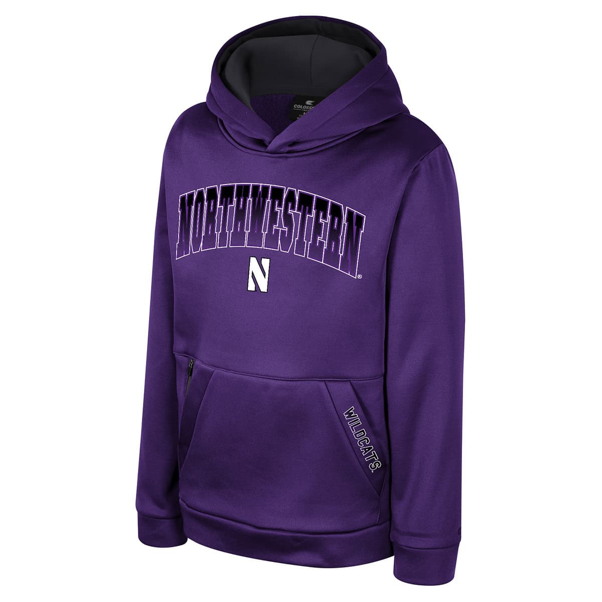 Northwestern University Wildcats Colosseum Youth Armada Pullover Fleece Hoodie (Purple/Black)