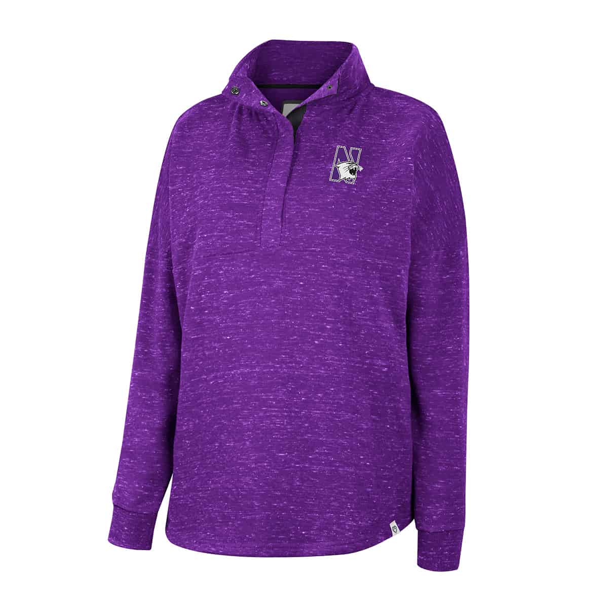 Northwestern University Wildcats Colosseum Ladies Natalie 1/4 Snap Pullover Jacket