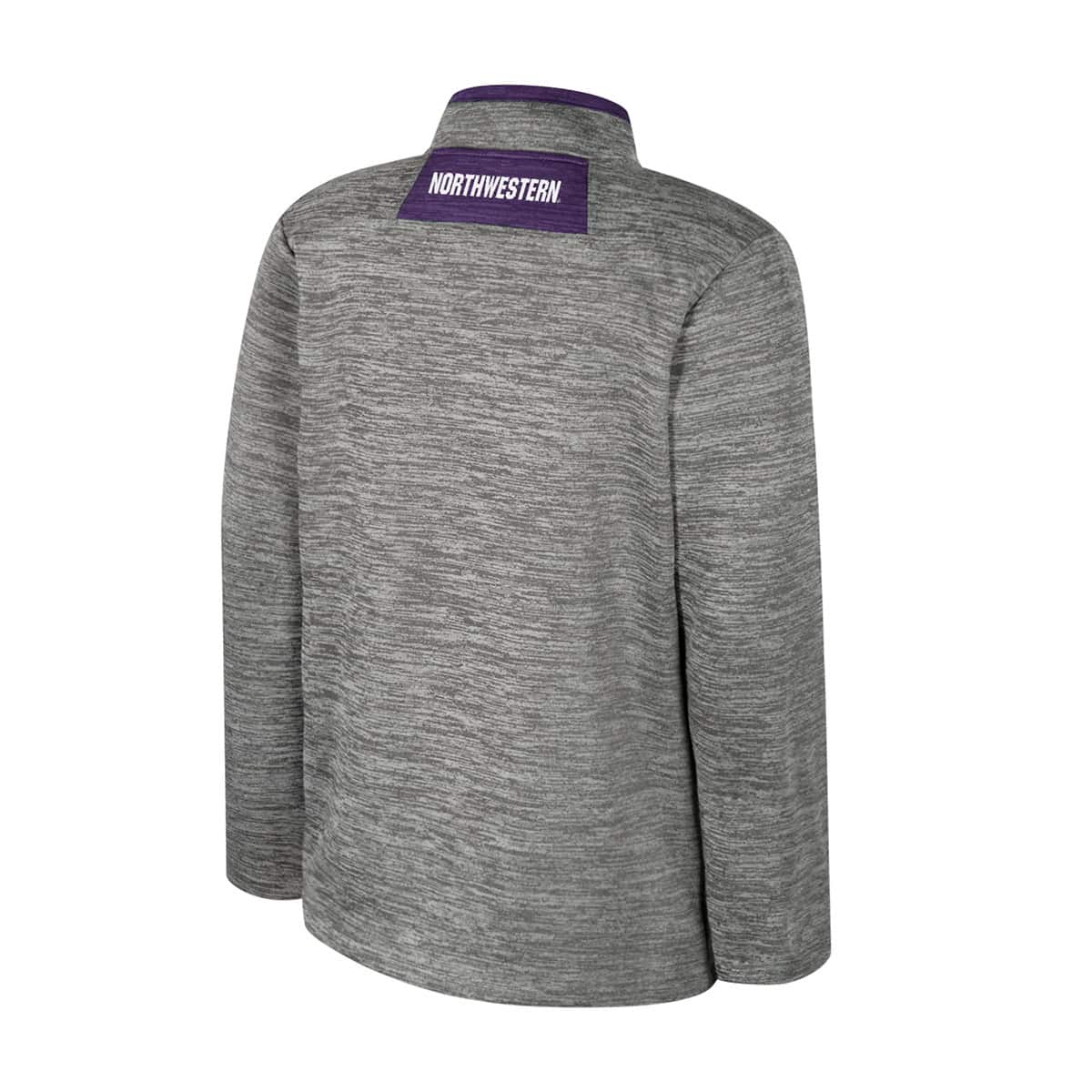 Northwestern University Wildcats Colosseum Youth Rylos 1/4 Zip Fleece (Nickel Grey/Purple)