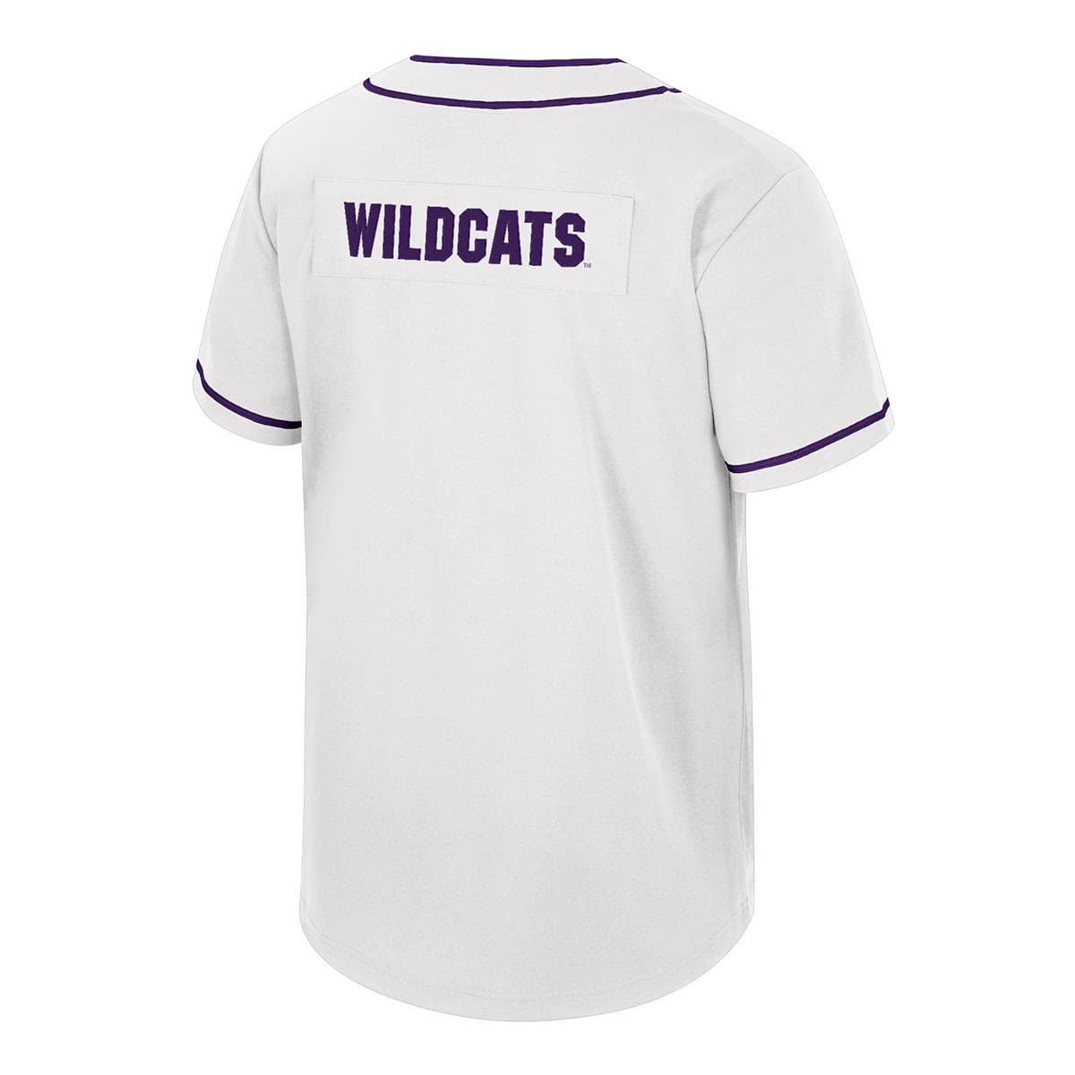 Northwestern University Wildcats Colosseum Youth Detonation White Baseball Jersey -Back