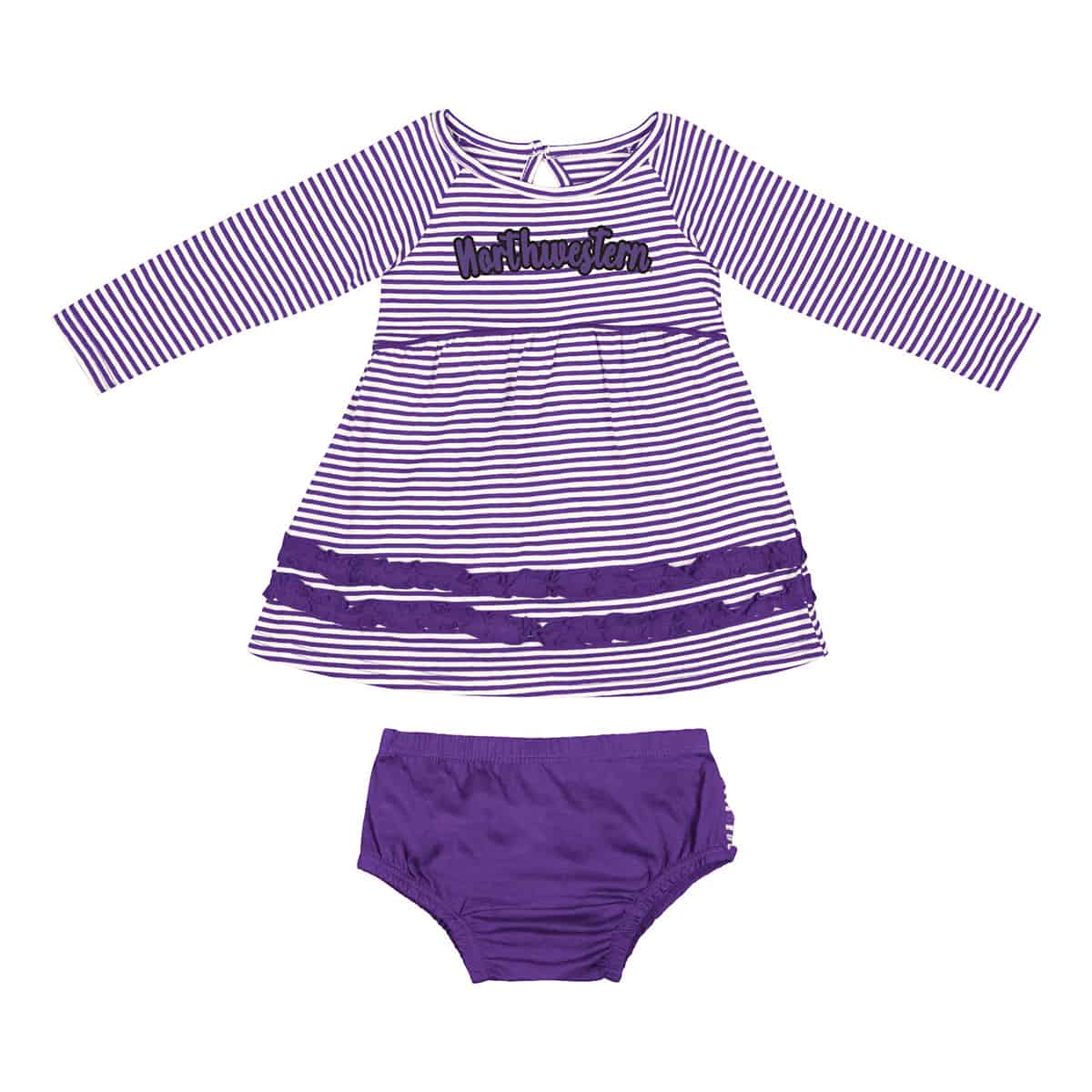 Northwestern University Wildcats Colosseum Infant Girls Who-Ville Dress & Bloomer Set