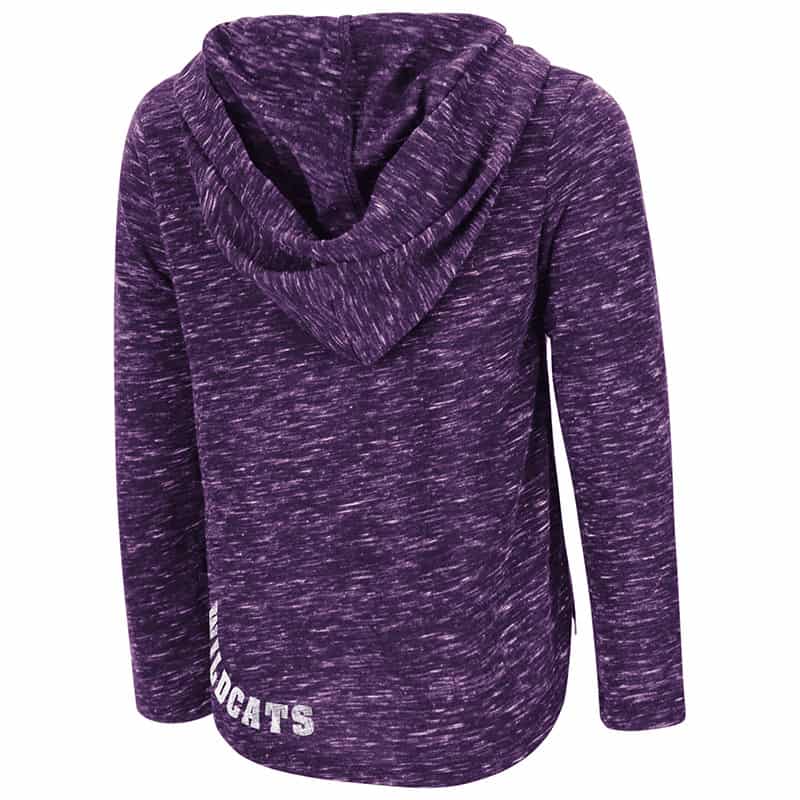 Northwestern Wildcats Colosseum Toddler Girls Animal L/S Purple Hooded Tee