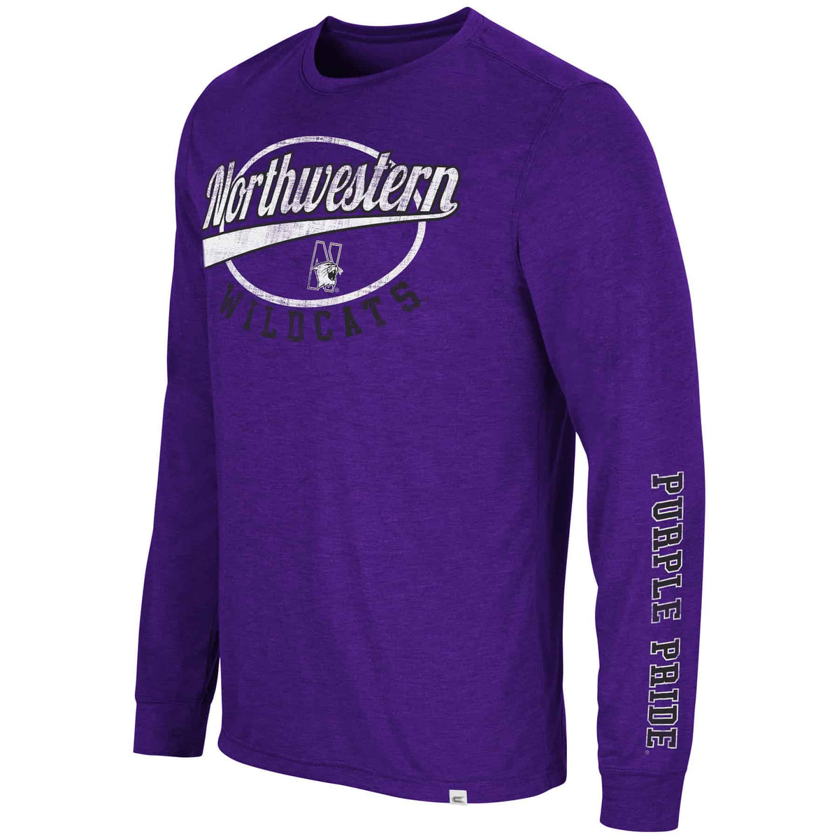 Northwestern University Wildcats Colosseum Men's Far Out! L/S Tee