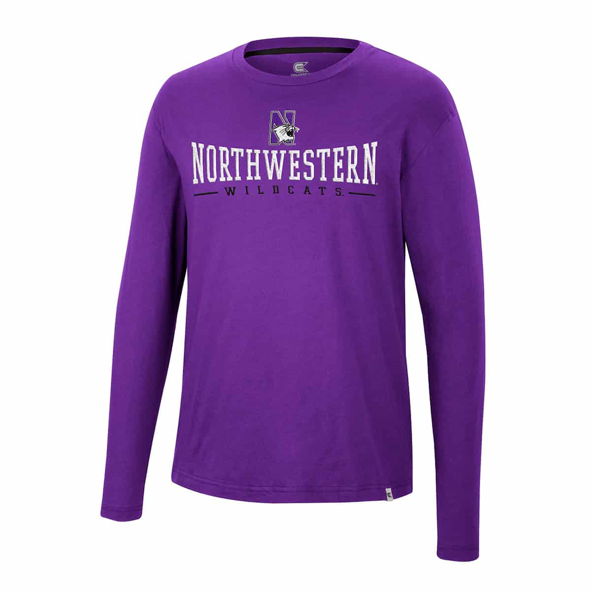 Northwestern University Wildcats Colosseum Men's Mens Earth 1St Recycled L/S Tee