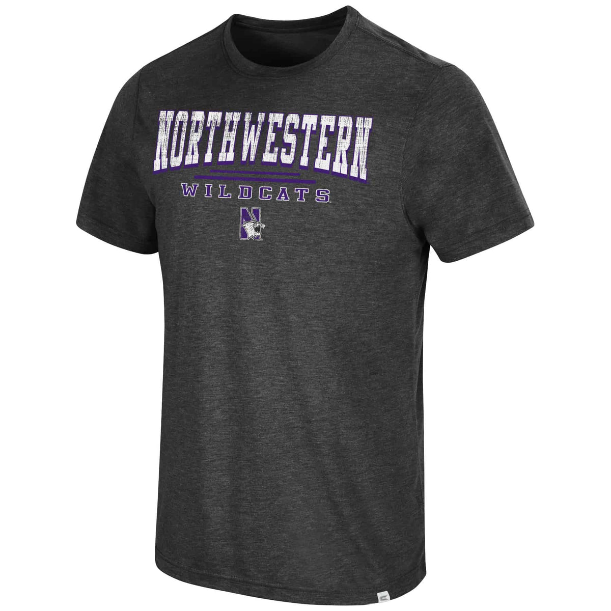 Northwestern University Wildcats Colosseum Men's Black Slacker S/S Tee