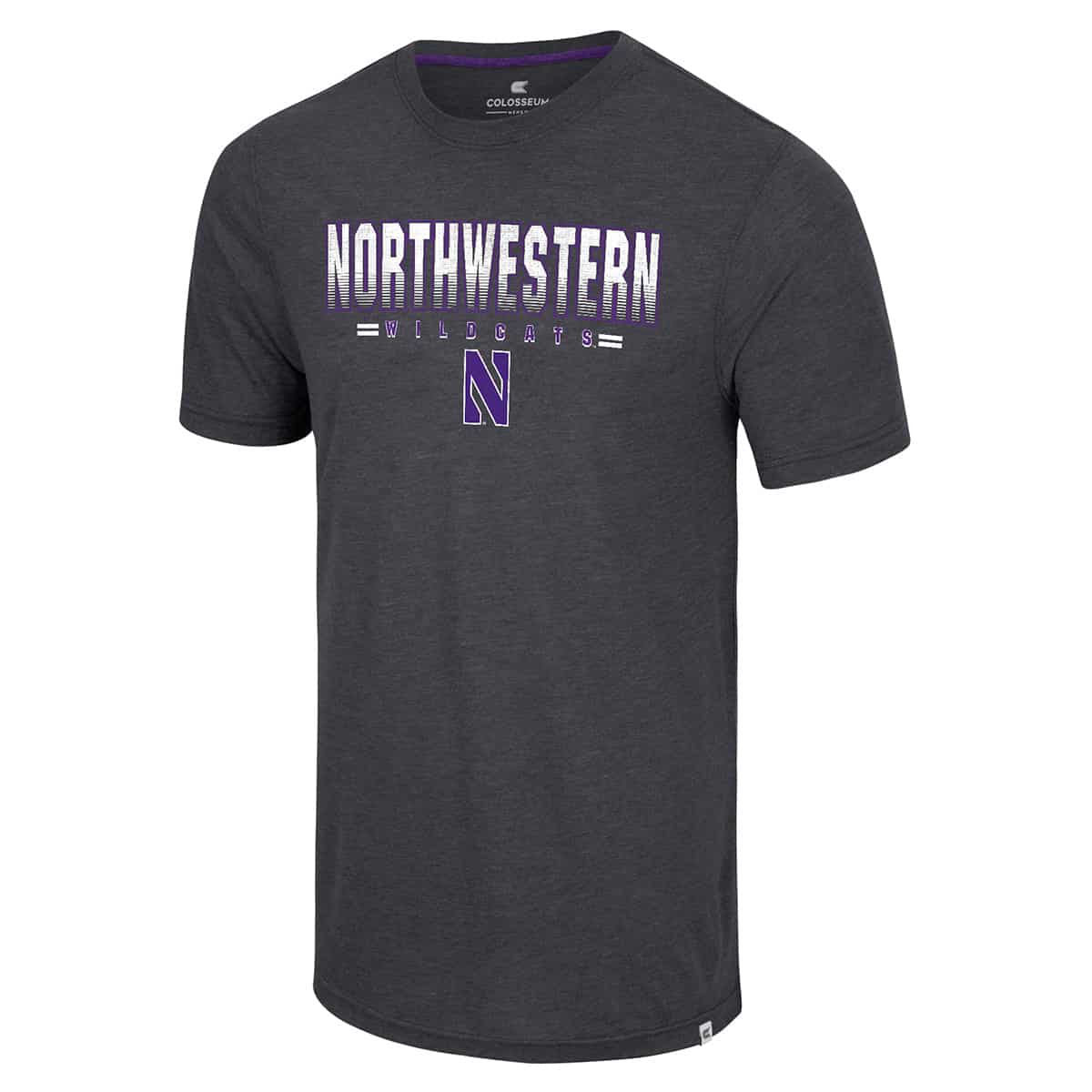 Northwestern University Wildcats Colosseum Men's Black Ticking Like This S/S Tee