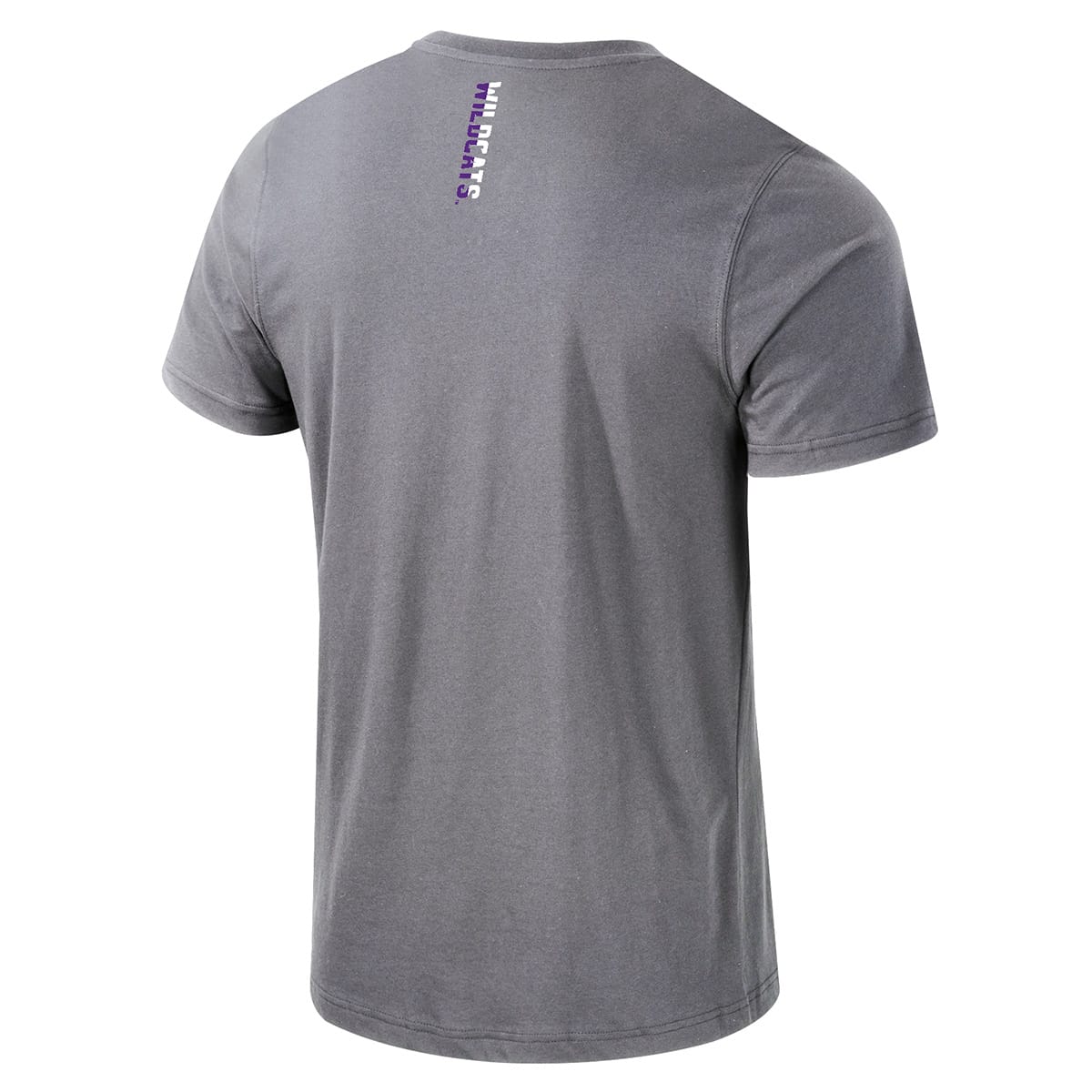 Northwestern University Wildcats Colosseum Men's Russ Heather Gray S/S Active Blend Tee -Back