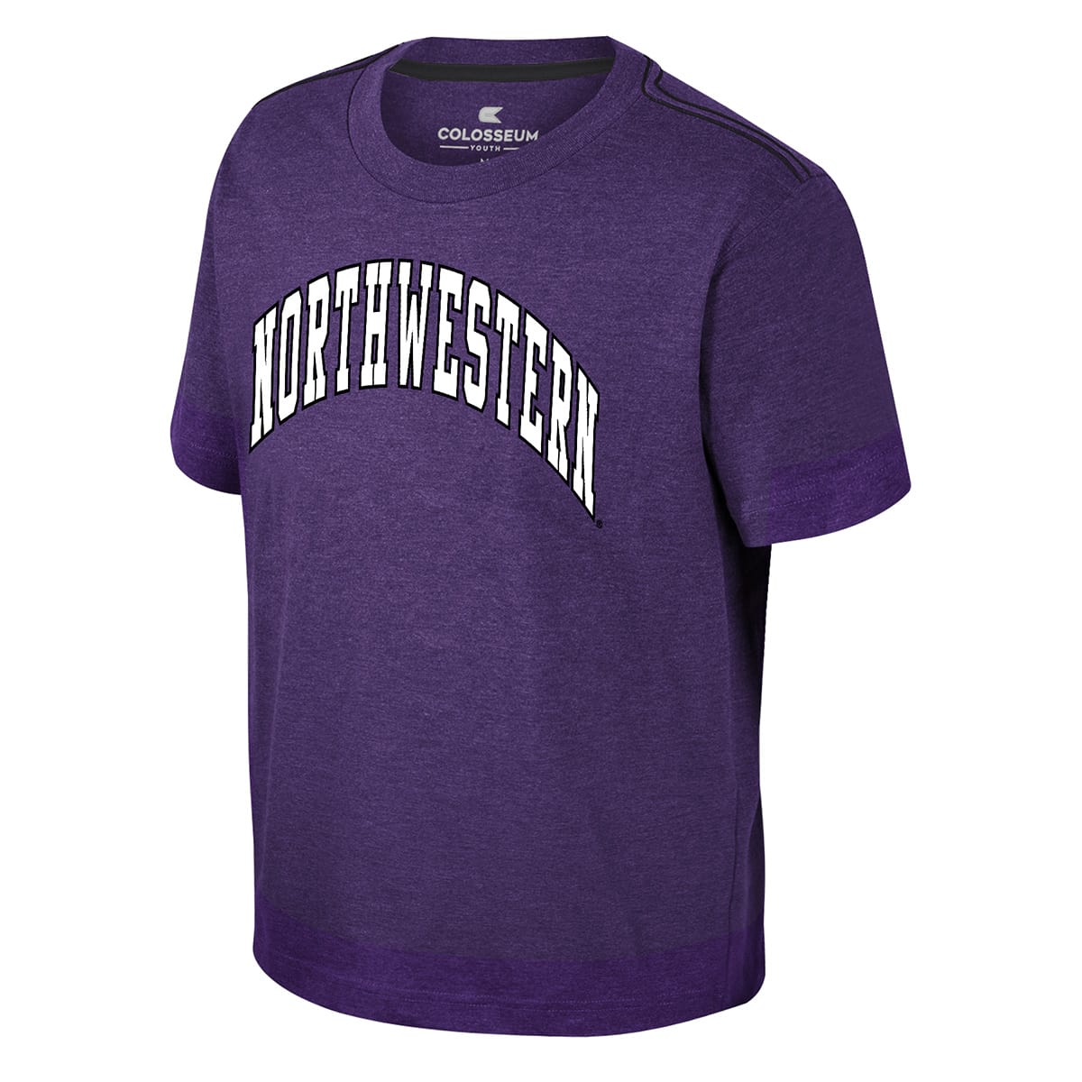 Northwestern University Wildcats Colosseum Youth Hawkins Purple S/S Tee with Arch Northwestern