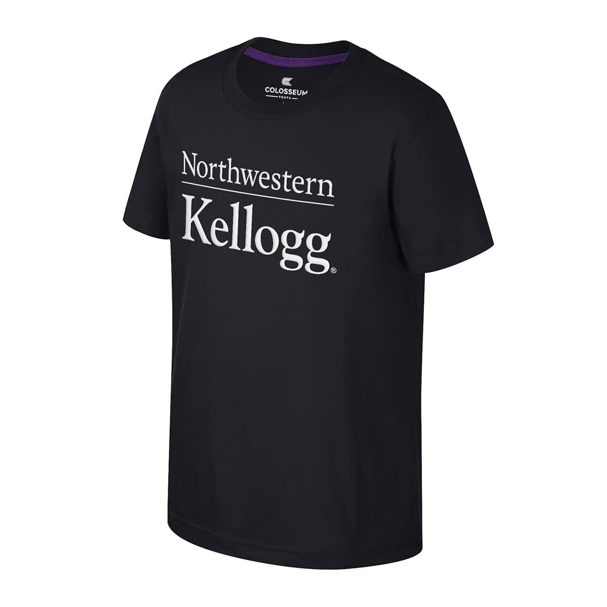 Northwestern | Kellogg Youth Colosseum Black Short Sleeve Tee
